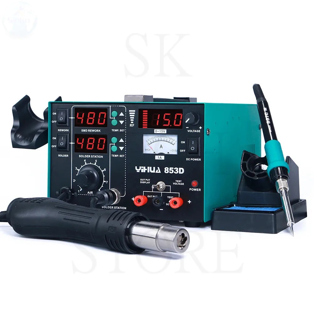 Power Tools Toolstation - YIHUA 853D 1A 2A Soldering Iron