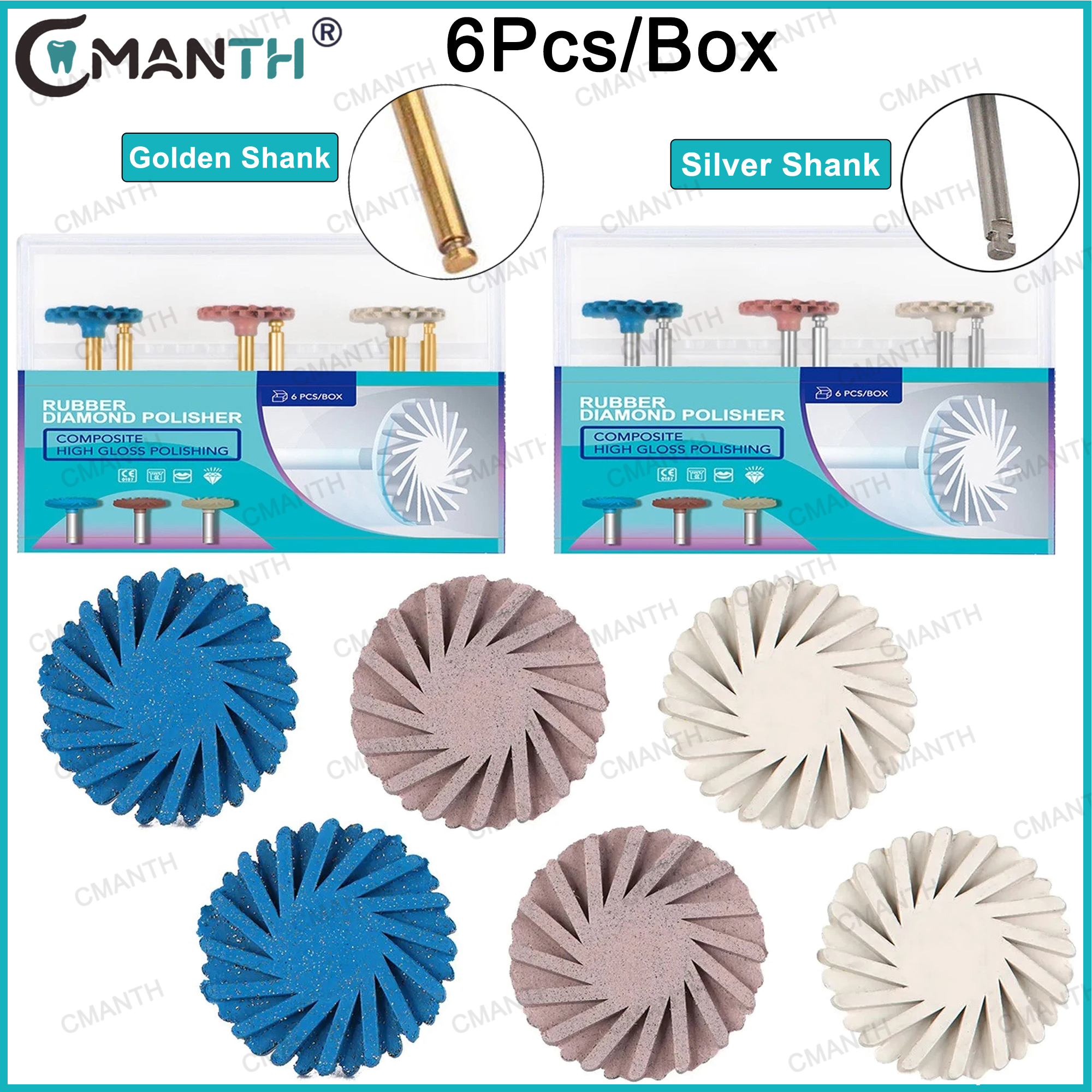 Rotary Tool Kit - 6PCS Dental Resin Polishing Disc Wheel