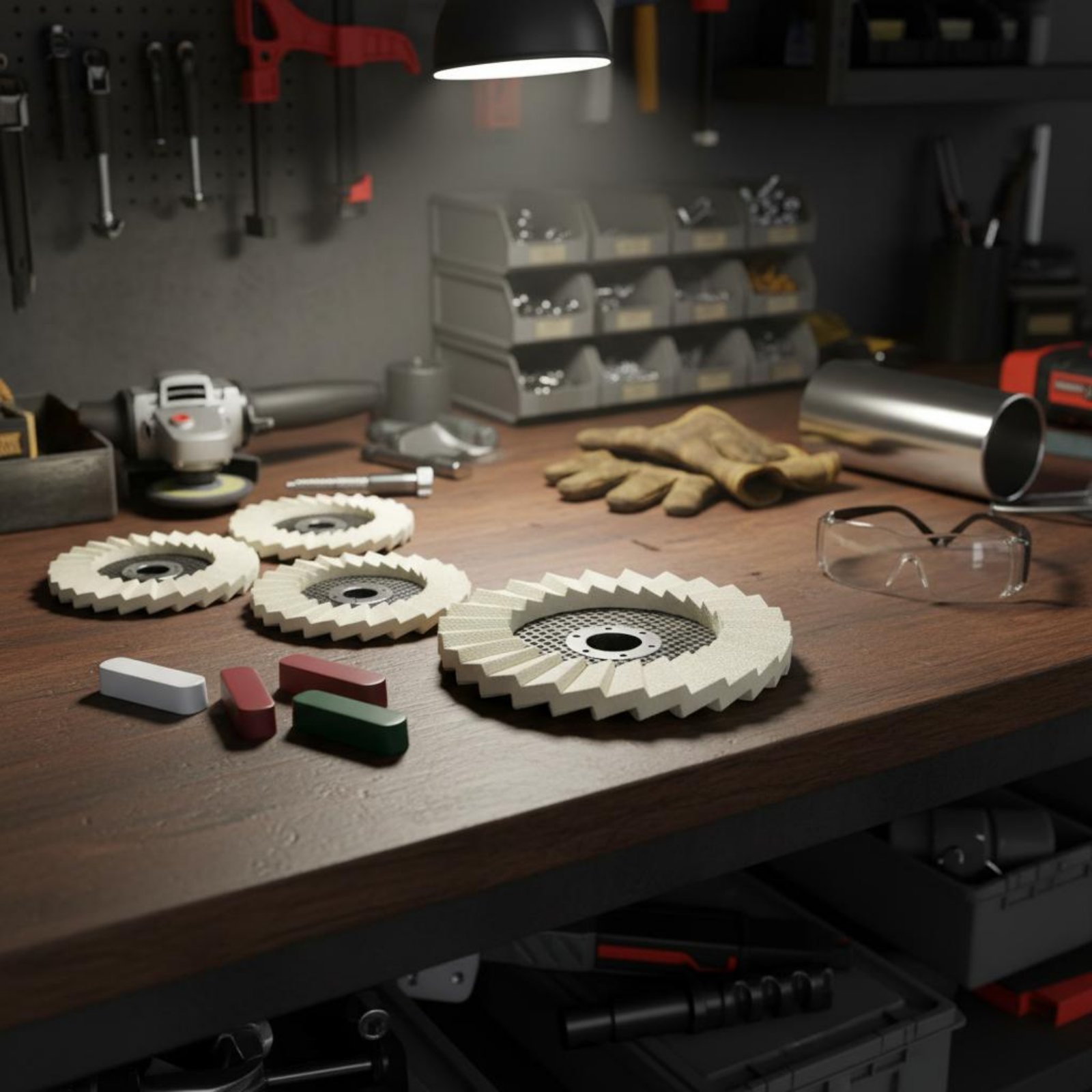Power Tools Set - 7 Pieces Wool Polishing Wheel and