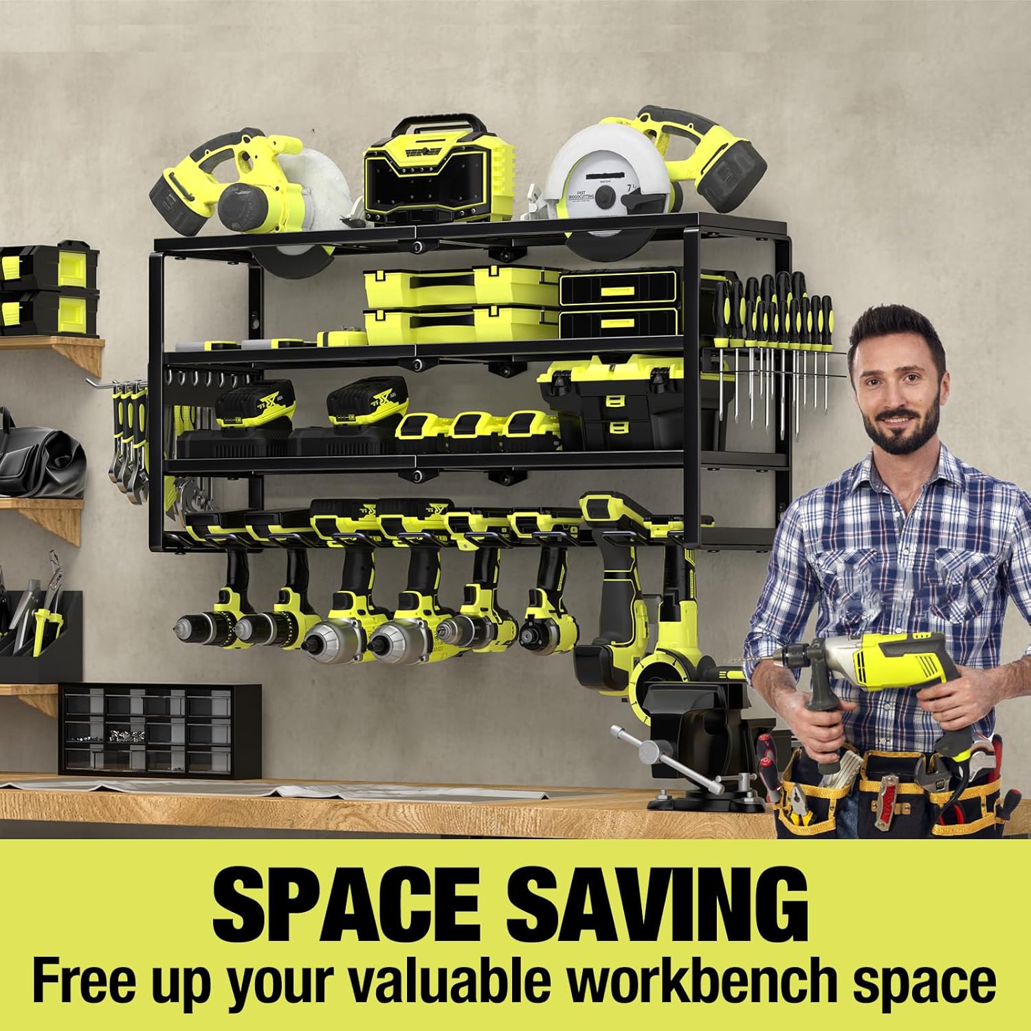 4 Layer Wall Mount Power Tool  - Power Tools Toolstation recensione e prezzo