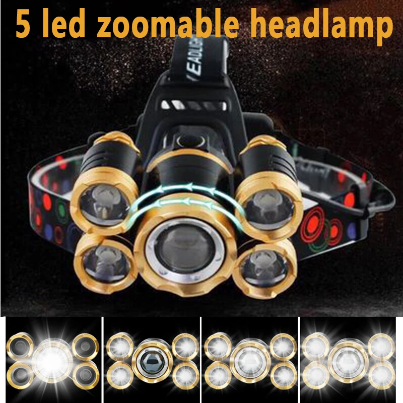 5LED T6 Head Lamp Zoom Flashli - Power Tools Zoom recensione e prezzo
