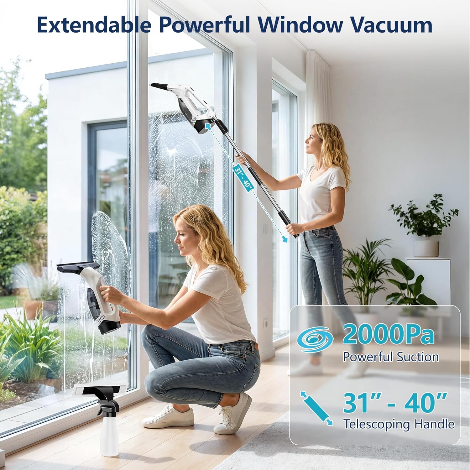 2000Pa Handheld Window Vacuum  - Power Tools Set recensione e prezzo