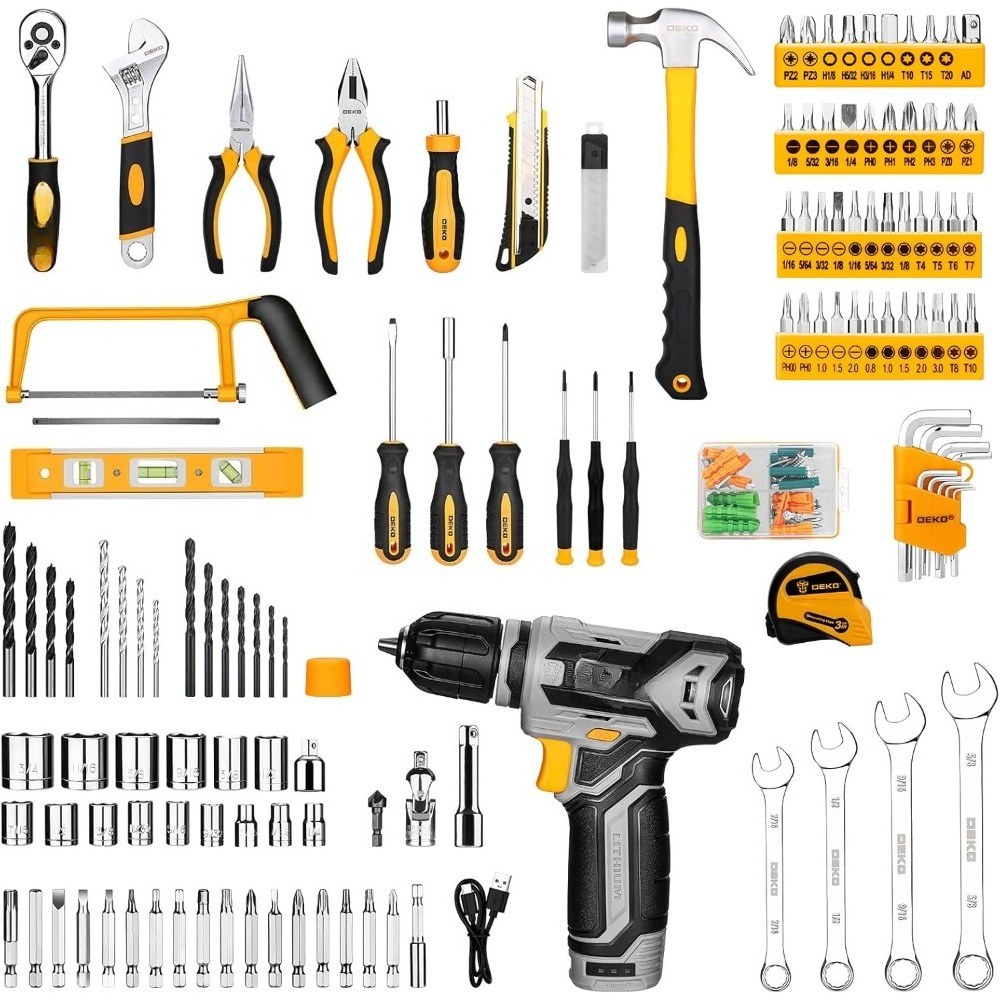 US Shipping Tool Kit Box Drill - Power Tools Combo Kits recensione e prezzo
