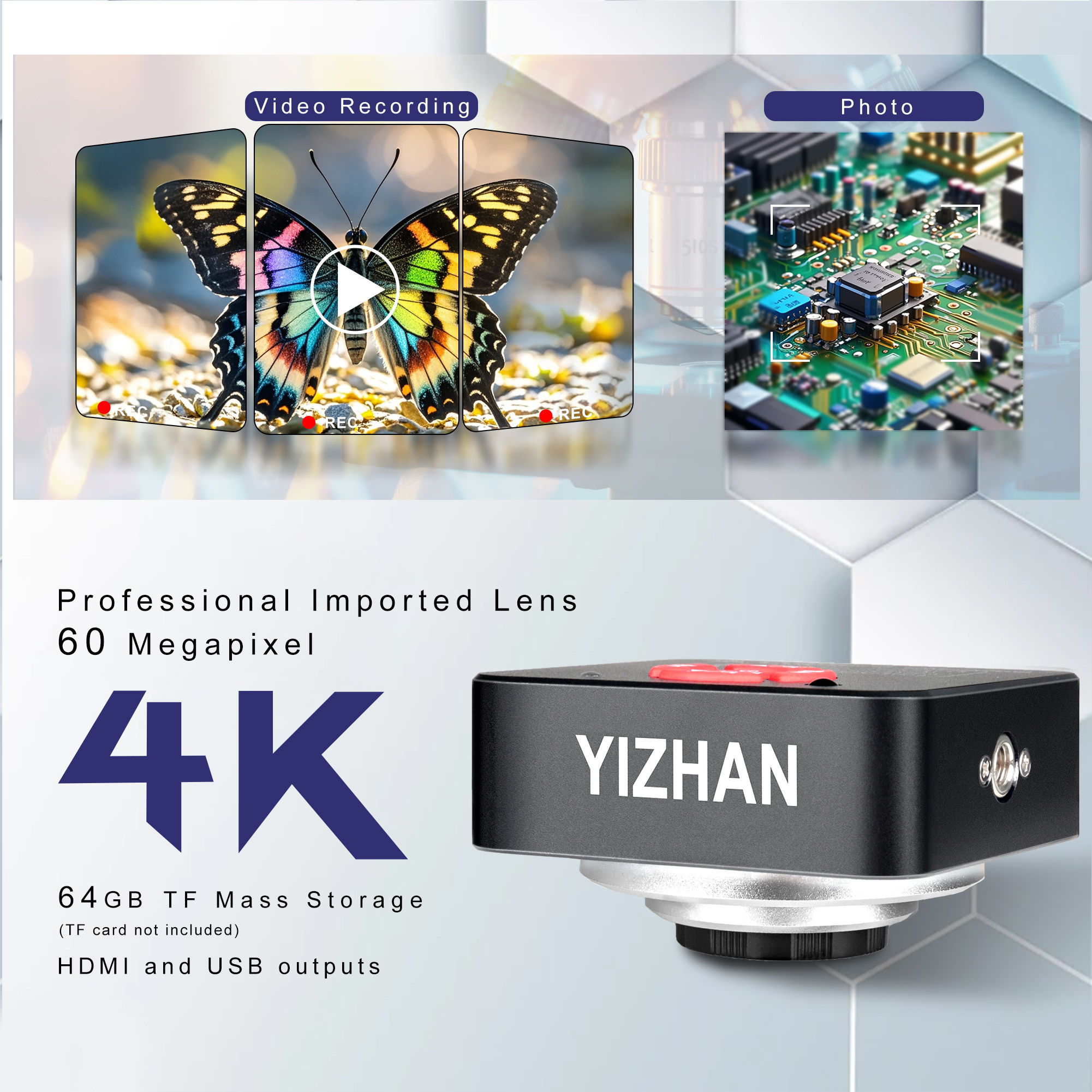 YIZHAN 4K HDMI Digital Microsc - Power Tools Zoom recensione e prezzo