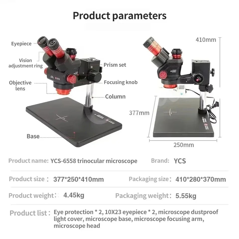 YCS 6558X Trinocular Microscop - Power Tools Zoom recensione e prezzo