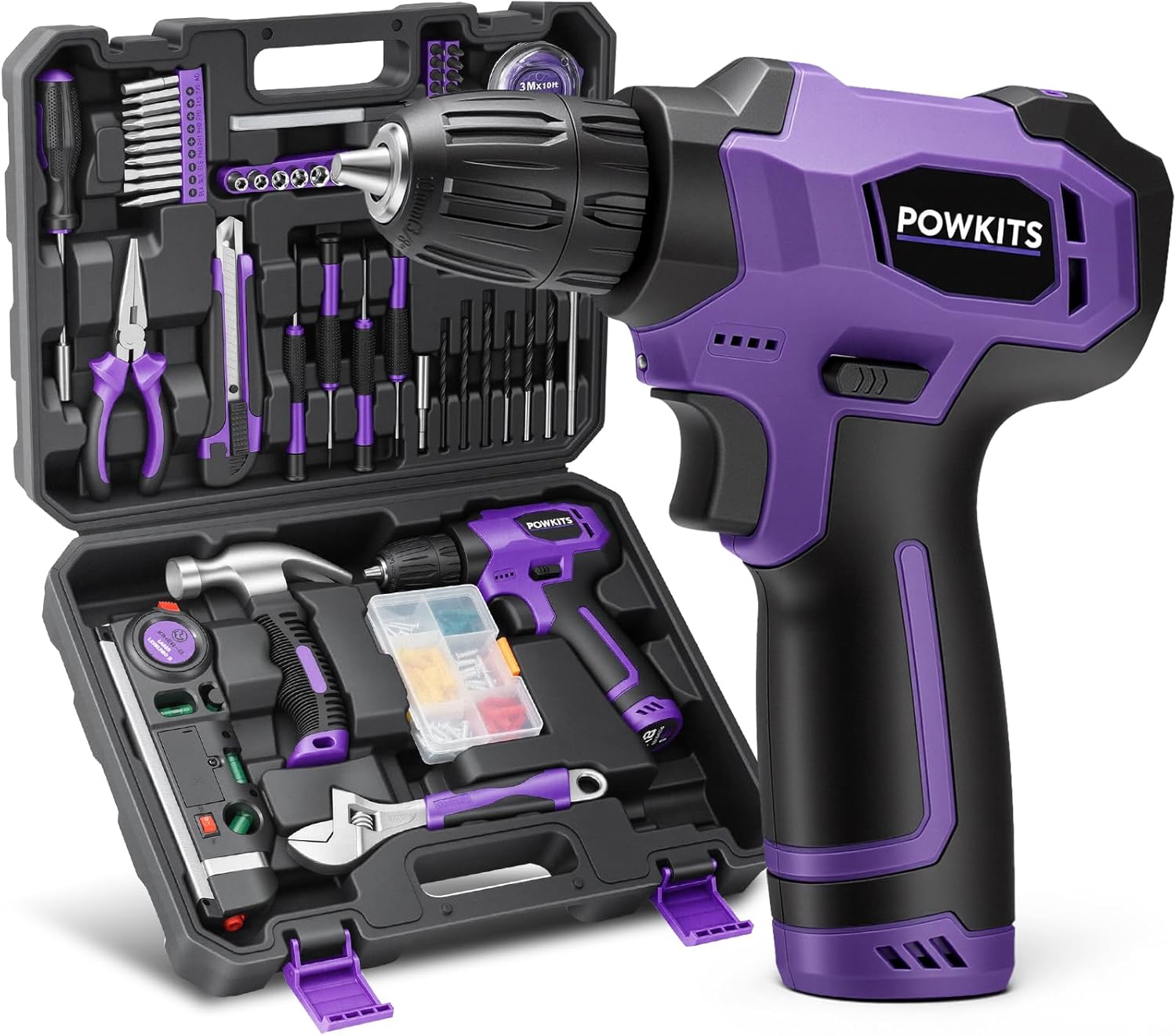 8V Cordless Drill Set, 139-Pie - Power Tools Set recensione e prezzo